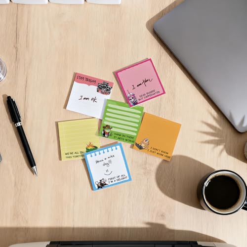 INCOK Funny Sticky Notes for Work - 9 PCS Novelty Memo Note Pads, Sarcastic Self Adhesive Notepads, Fun School Office Supplies for Coworker Teacher Students - Image 3
