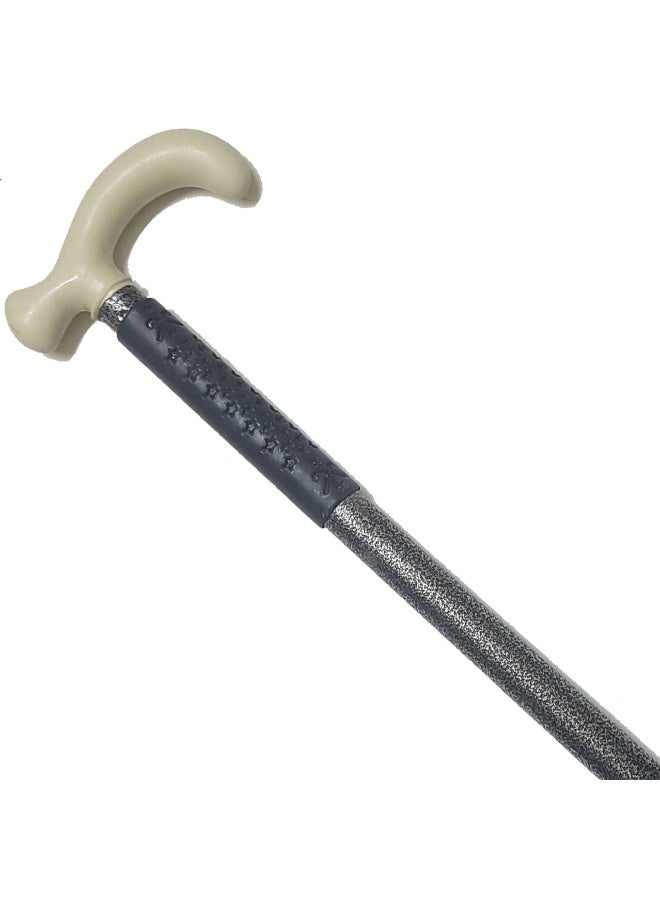 Men's Metal Body Crutch with Plastic Handle, Silver - Image 2