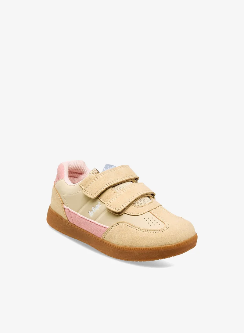 Lee Cooper Girls' Colourblock Sneakers with Hook and Loop Closure