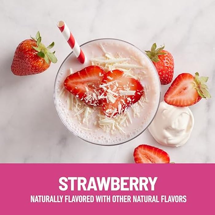 SlimFast Protein Shake, Strawberry- 20g Protein, Meal Replacement Shake Ready to Drink, High Protein with Low Carb and Low Sugar, 24 Vitamins and Minerals, 12 Count (Pack of 1) (Packaging May Vary) - Image 3