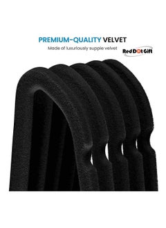 Red Dot Gift 50 Pieces Black Non-Slip Velvet Hangers 44.5cm With 360 Degree Rotatable Hook,Durable and  Slim  - Image 5