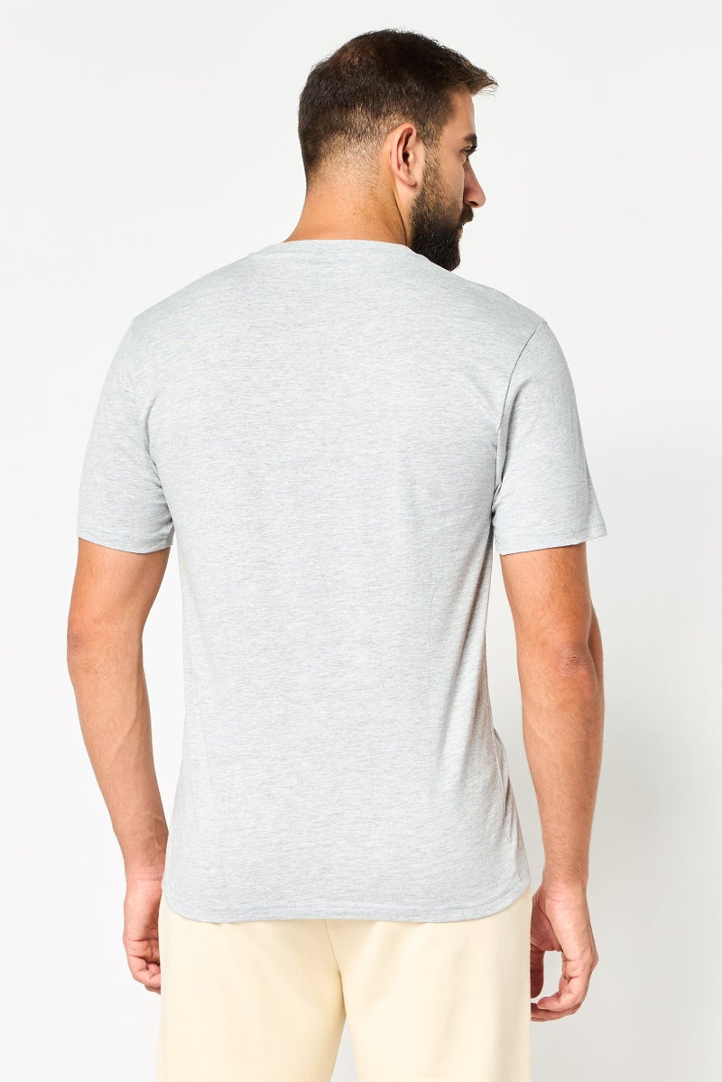 Ellesse Men Sportswear Fit Short Sleeve Outdoor T-Shirt, Grey - Image 4