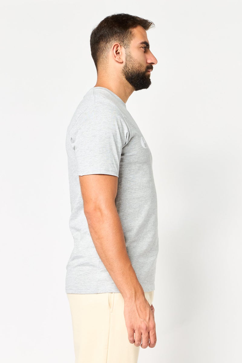 Ellesse Men Sportswear Fit Short Sleeve Outdoor T-Shirt, Grey - Image 3