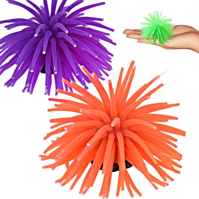 VAYINATO ® 2 Pcs Aquarium Underwater Silicone Simulation Artificial Fake Anemone Ornament Fish Tank Decoration Plant (Random Color) by Petzlifeworld - Image 1