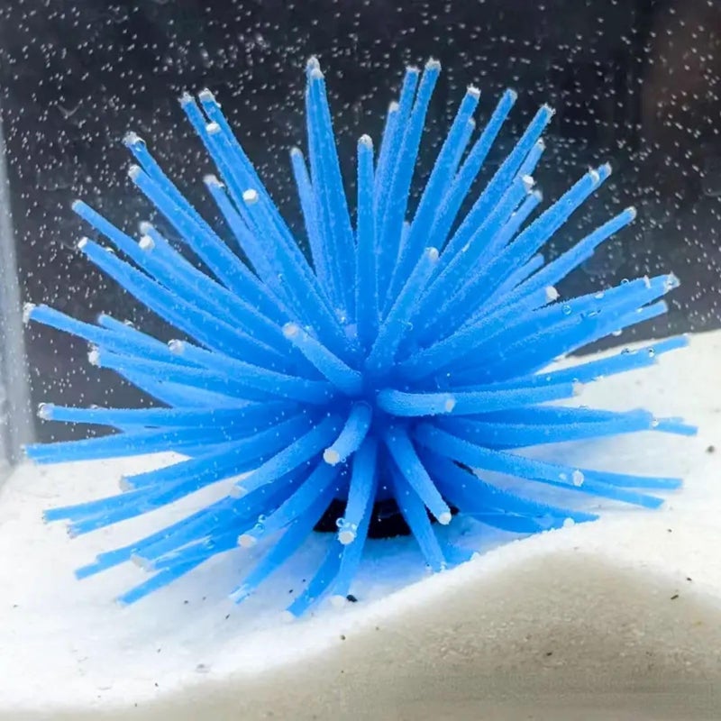 VAYINATO ® 2 Pcs Aquarium Underwater Silicone Simulation Artificial Fake Anemone Ornament Fish Tank Decoration Plant (Random Color) by Petzlifeworld - Image 4