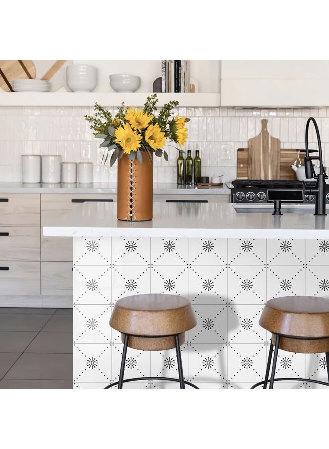 SVNOOC Peel & Stick Wall Tile Stickers 12 PCS Backsplash Self Adhesive 6" x 6", Decorative Wall Stickers for Kitchen Bathroom Tile Decals Waterproof Removable (Black) - Image 3