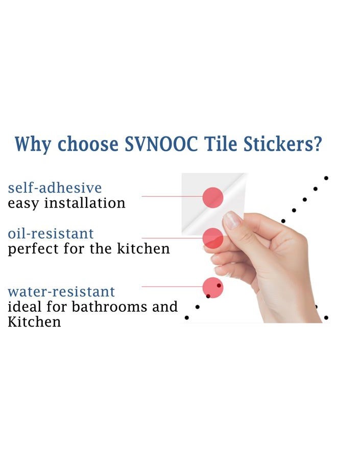 SVNOOC Peel & Stick Wall Tile Stickers 12 PCS Backsplash Self Adhesive 6" x 6", Decorative Wall Stickers for Kitchen Bathroom Tile Decals Waterproof Removable (Black) - Image 5