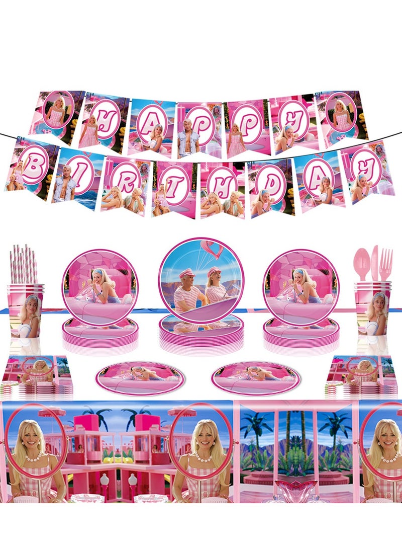 Real Barbie Birthday Party Supplies for 10 Guests - Image 1