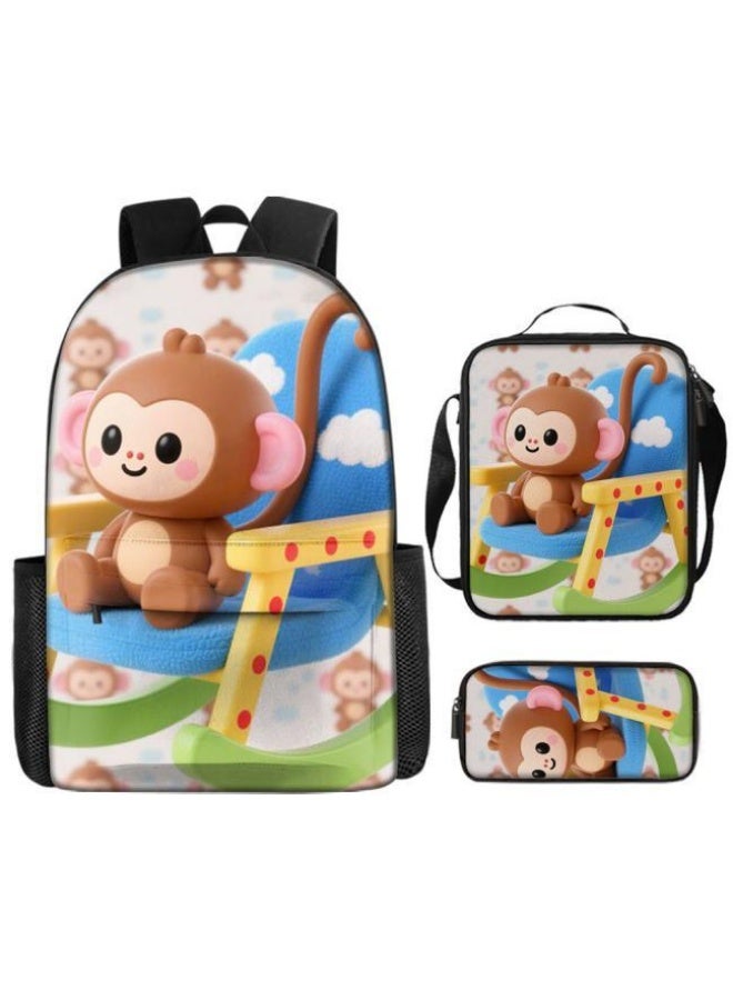 Bright Li Fire Cute cartoon bag set | shoulder + handbag + stationery bag | school season/holiday gift hot recommendation  - Image 2