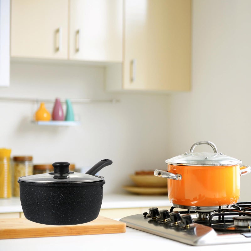 20cm Nonstick Milk Pan with Lid Saucepan for Soup Noodles Stove Top Compatible - Image 5