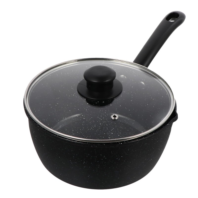 20cm Nonstick Milk Pan with Lid Saucepan for Soup Noodles Stove Top Compatible - Image 2