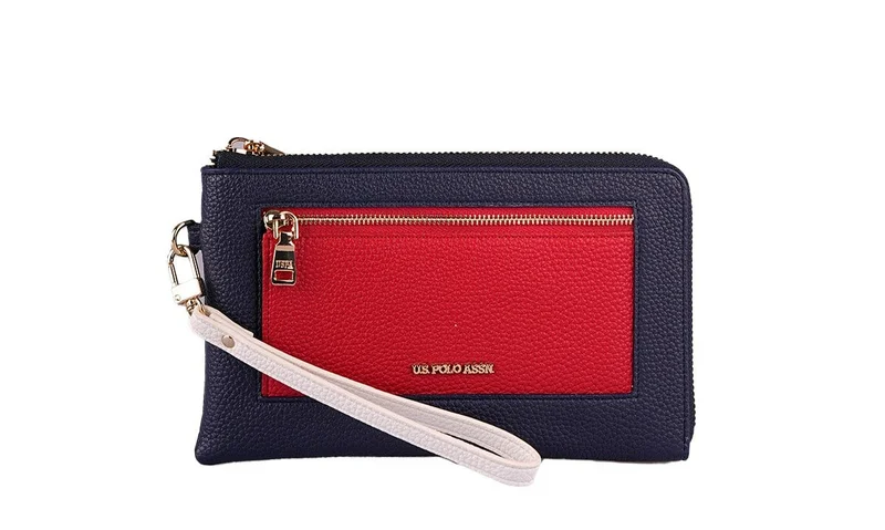 U.S. Polo Assn. Women's Wallet, Women's Purse, Leather with Card Holder Long Wallet for Women with Magnetic and Zip Closure | Ladies Wallet Card Holder Purse | Slim Women's Wallet for Daily Use, Office, Travel, and Gifting