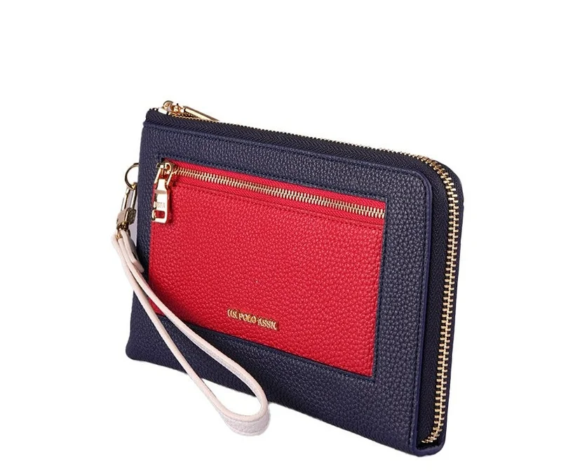 U.S. Polo Assn.  U.S. Polo Assn. Women's Wallet, Women's Purse, Leather with Card Holder Long Wallet for Women with Magnetic and Zip Closure | Ladies Wallet Card Holder Purse | Slim Women's Wallet for Daily Use, Office, Travel, and Gifting for Women | Best Price UAE