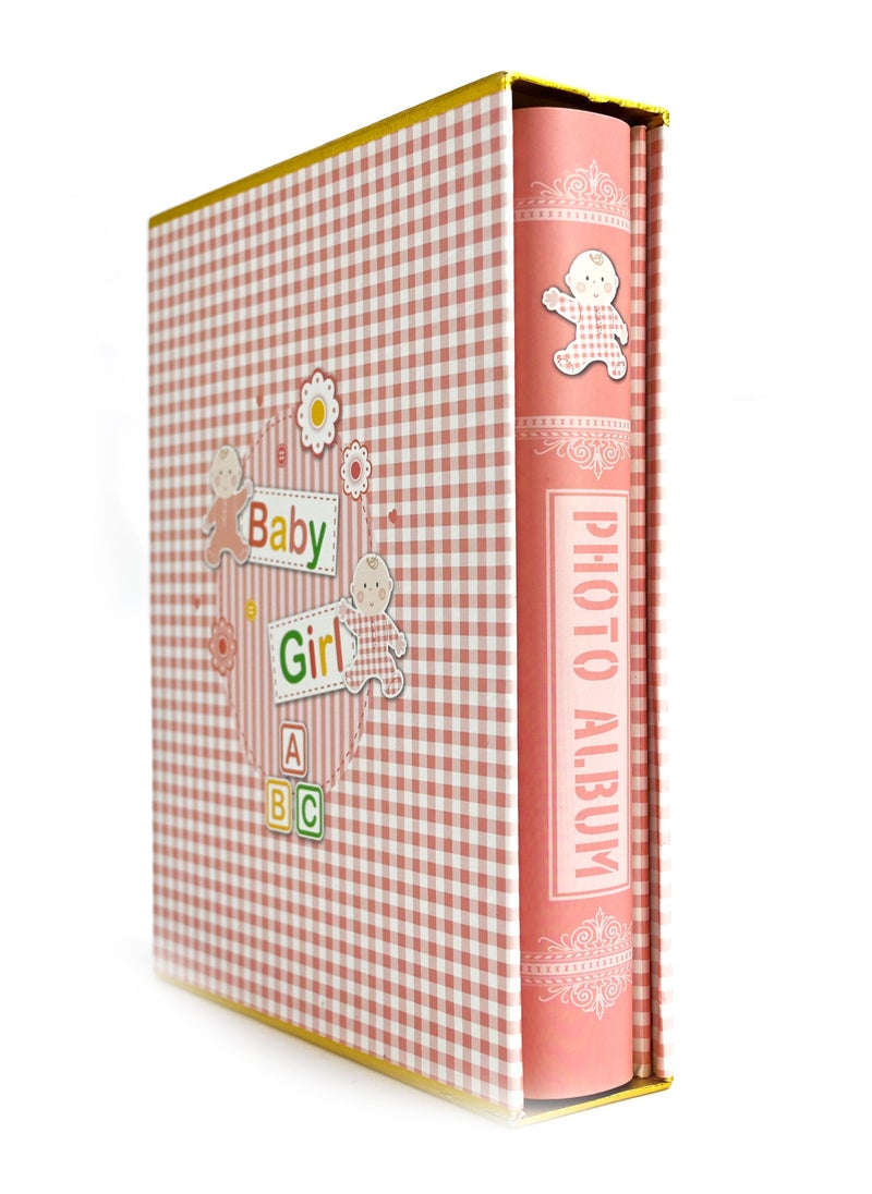 Generic - Pink Photo Album For Baby, Album Book For Pictures Of Kids, Born Pink Album To Store Memories, Premium Quality Photo Album Book, Baby Memory Book For Photos, Baby Book Memory For Children - Image 1