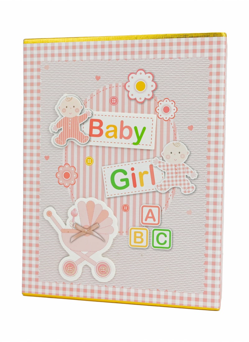 Generic - Pink Photo Album For Baby, Album Book For Pictures Of Kids, Born Pink Album To Store Memories, Premium Quality Photo Album Book, Baby Memory Book For Photos, Baby Book Memory For Children - Image 1