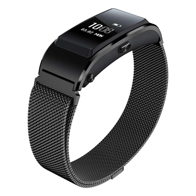 erorex 16Mm For Huawei Band B6 / B7 Milanese Stainless Steel Watch Band(Black) - Image 2