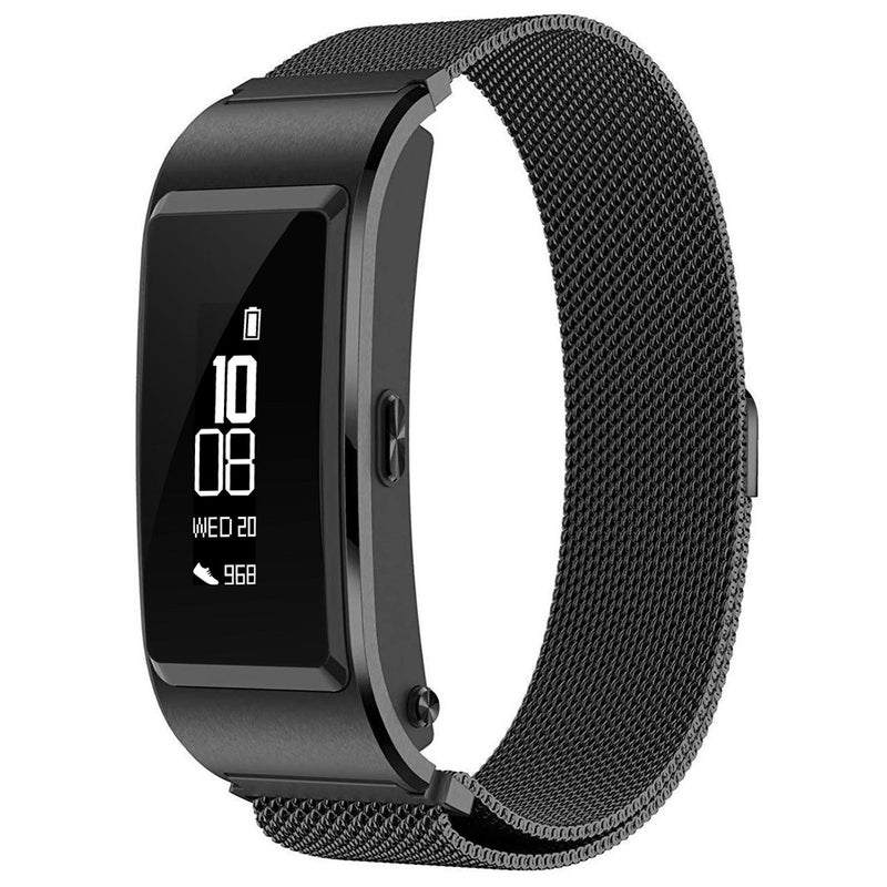erorex 16Mm For Huawei Band B6 / B7 Milanese Stainless Steel Watch Band(Black) - Image 1