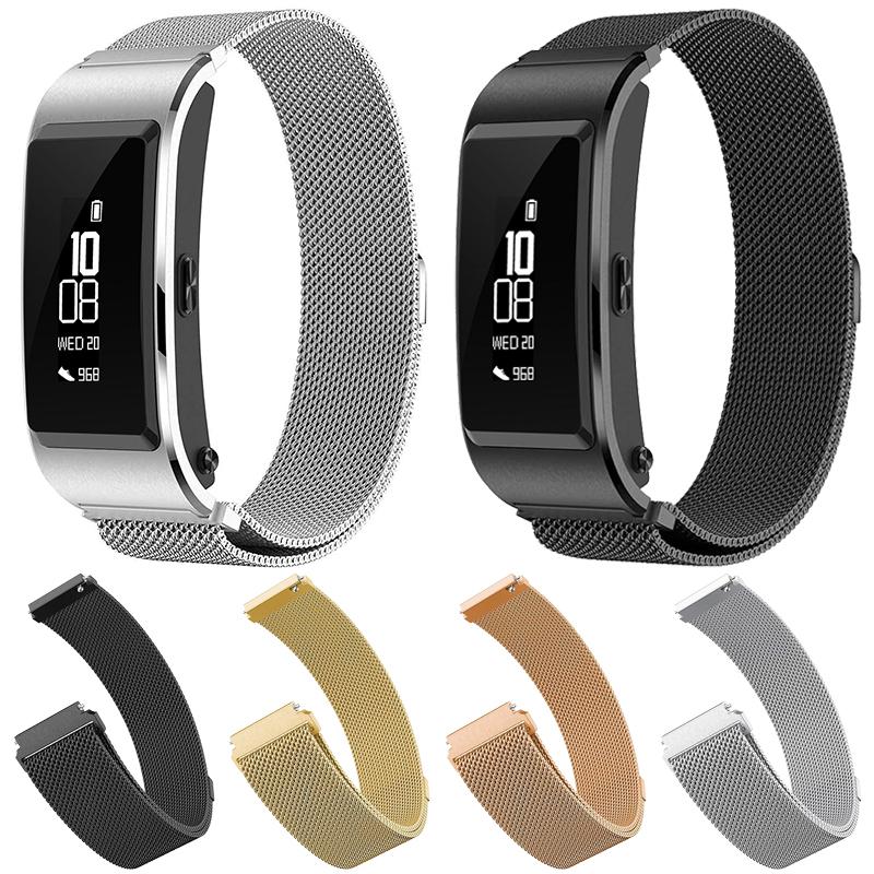 erorex 16Mm For Huawei Band B6 / B7 Milanese Stainless Steel Watch Band(Black) - Image 5