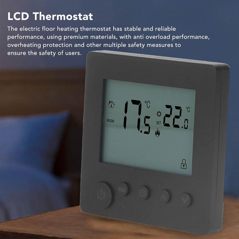 Black Smart Thermostat 4500W Button Control Water Heating for Home Office Hotel AC90V 240V - Image 5