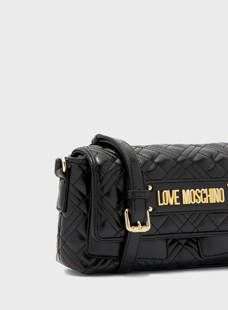 Love Moschino Quilted Flap Over Crossbody