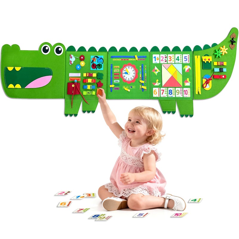 Rivibou Busy Board Montessori Busy Board Sensory Wall Activity Board Toddlers Montessori ToysLearning Educational Panel Center for Kids Age 3Perfect Gift for Boys Girls Birthday Christmas - Image 2