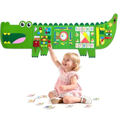 Rivibou Busy Board Montessori Busy Board Sensory Wall Activity Board Toddlers Montessori ToysLearning Educational Panel Center for Kids Age 3Perfect Gift for Boys Girls Birthday Christmas - Image 1