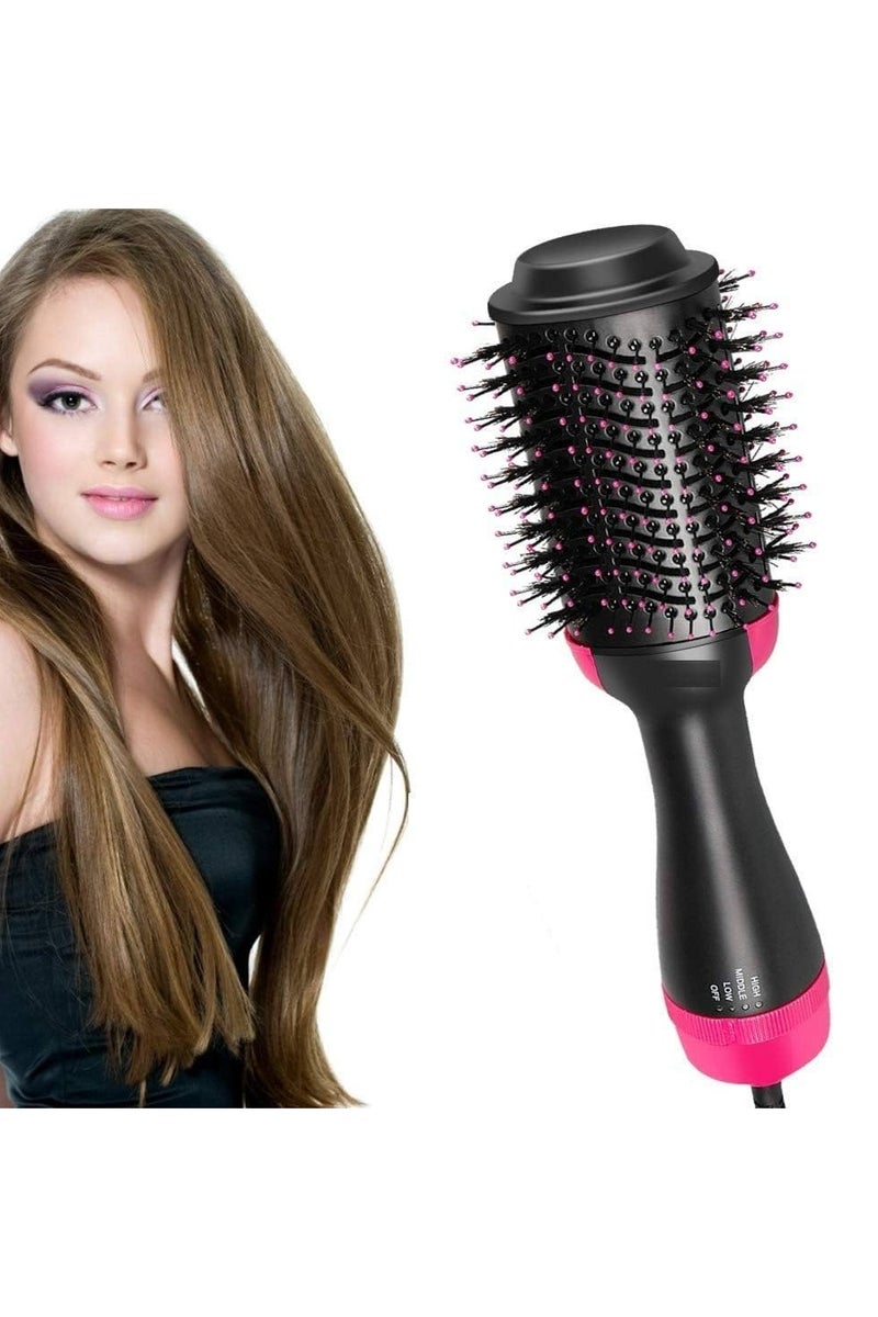 JEC 2 in 1 Hair Dryer & Hair Styler Hot Air Brush with Ceramic Coating, 72mm Oval Brush, 360 Swivel Cord Sheet, 1200W Blow Dryer Brush for Straightening, Volumizing, Styling, Anti-Frizz, Home & Saloon - Image 1