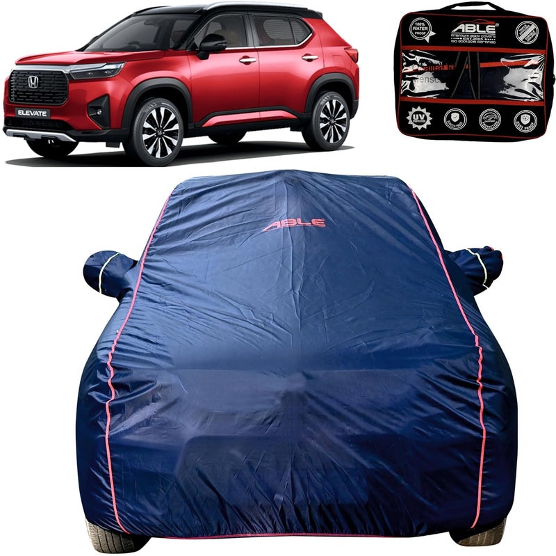 Able Parashuit Blue WR Series Car Body Cover with Mirror Pockets and Driver Door Zipper Compatible for Honda Elevate (2023 to Till Now Model) - Image 1