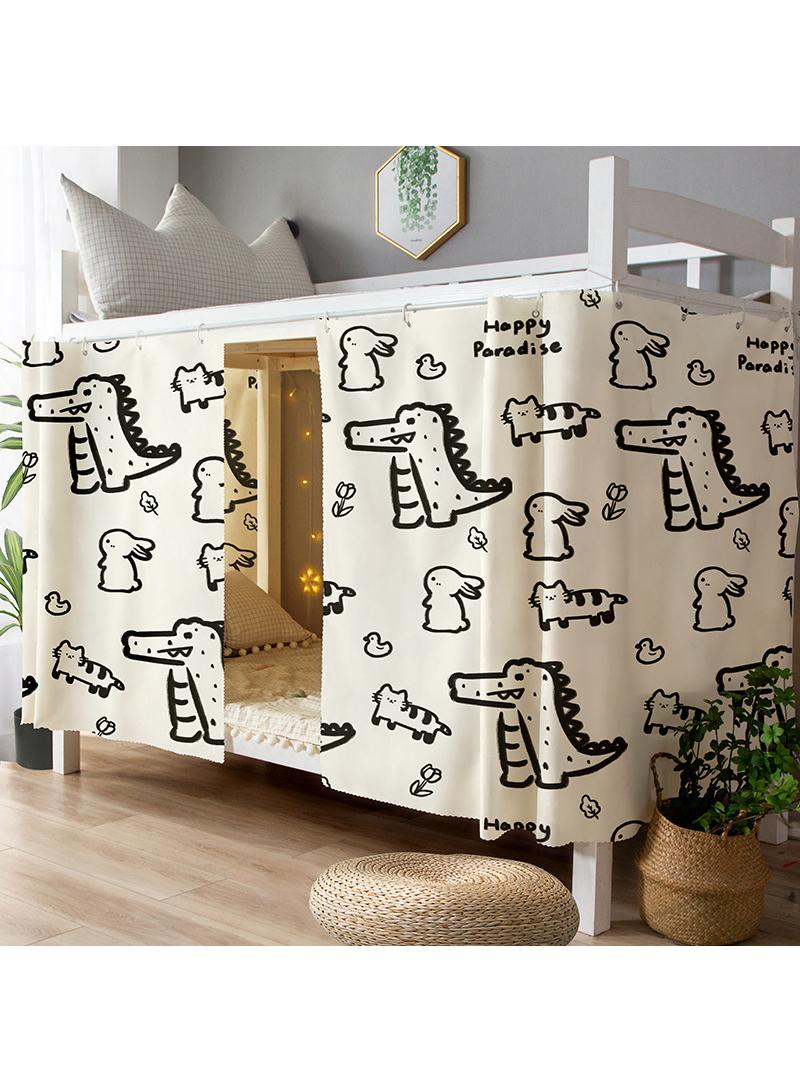 Dormitory bed curtains, student dormitories with physical shading bed curtains 1.15 * 2m 2pcs, with dust-proof top cloth - Image 1