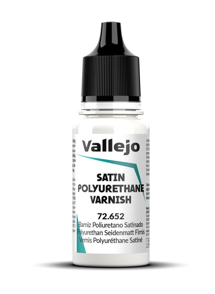 Vallejo - 72.652 SATIN POLYURETHANE VARNISH 18ml - Image 1