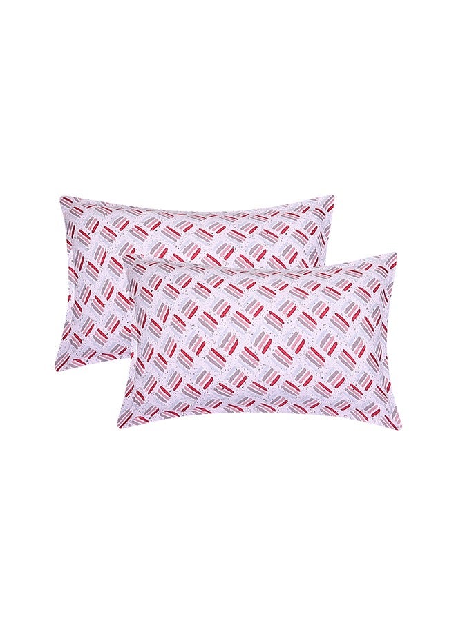 عقد الحالة ملاءة سرير مزدوجة من إنفوغ، مصنوعة من القطن، مع غطائين للوسائد، مناسبة لغرفة النوم والمنزل والفندق - ١٢٠ جرام لكل متر مربع (زهرة وردية) - Image 5