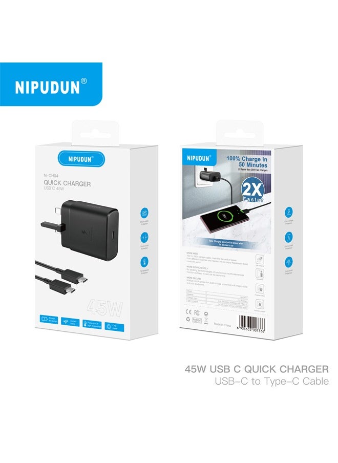 Taimi - 45W USB C Super Fast Charger USB C Plug for Samsung Galaxy S22 Ultra/S22+/S22/S21 Ultra/S21+/S21/S20/Note20/Note10/S10,Galaxy Tab S7/S7+/S8/S8+/S8 Ultra,PPS Charger with 6.6ft USB C Charger Cable - Image 1