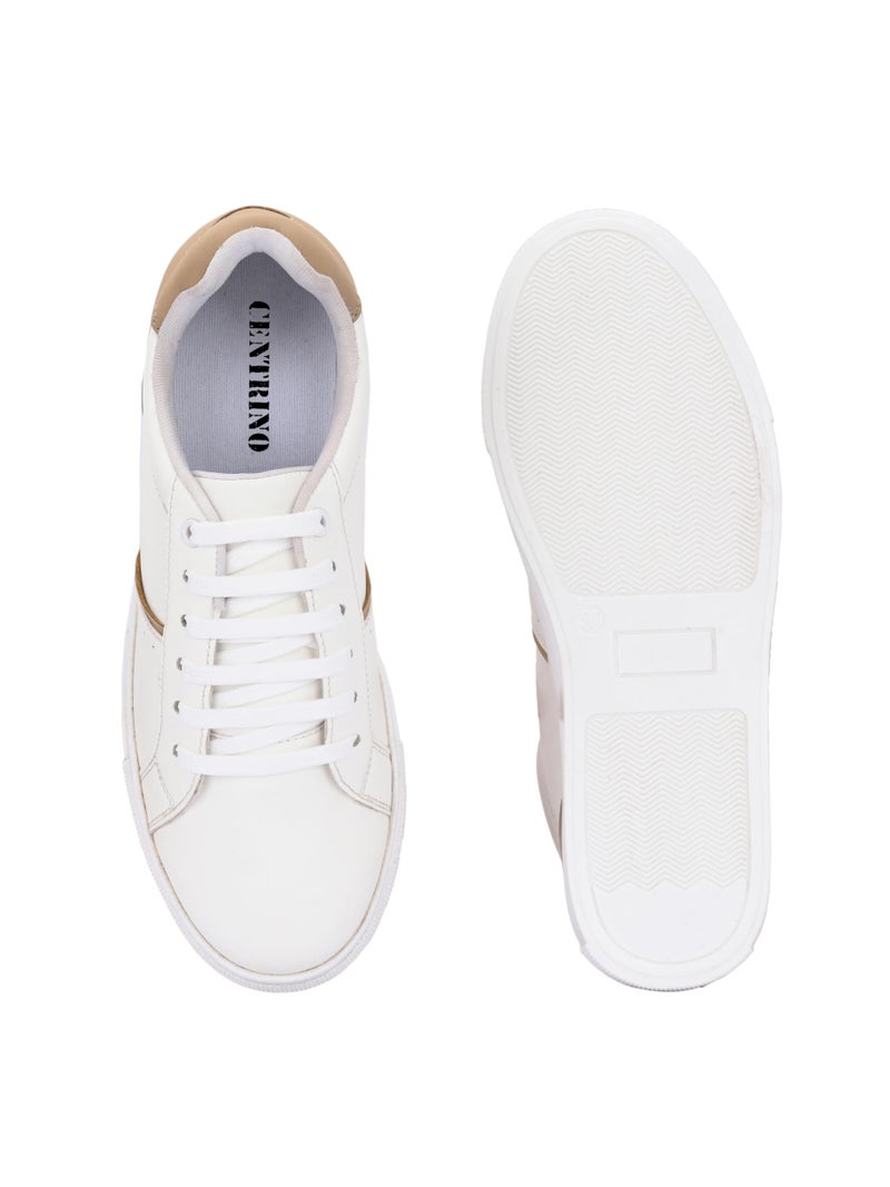 Centrino Women Casual Sneaker | Ultra Soft Cushion | Trendy & Lightweight Design | Low Top Flat Sole | Colorblock Sneakers | White Sneakers Girl Shoes 7610-21 - Image 4