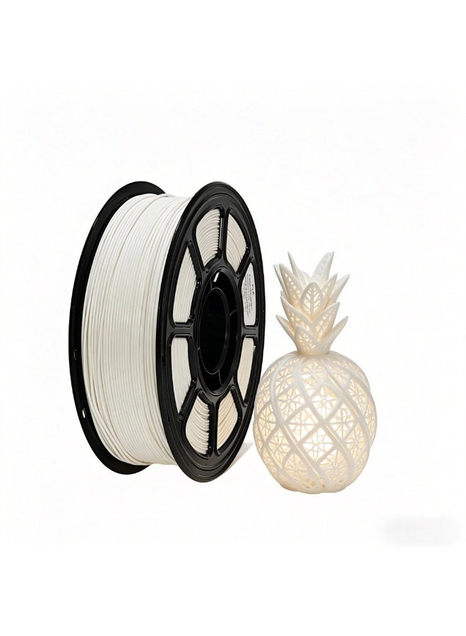 خيط PLA أبيض 1.75 مم، خيط PLA للطباعة ثلاثية الأبعاد، خيط عالي السرعة، دقة أبعاد +/-0.02 مم، متوافق مع معظم طابعات FDM ثلاثية الأبعاد، خيط PLA أبيض - 1 كجم - Image 3
