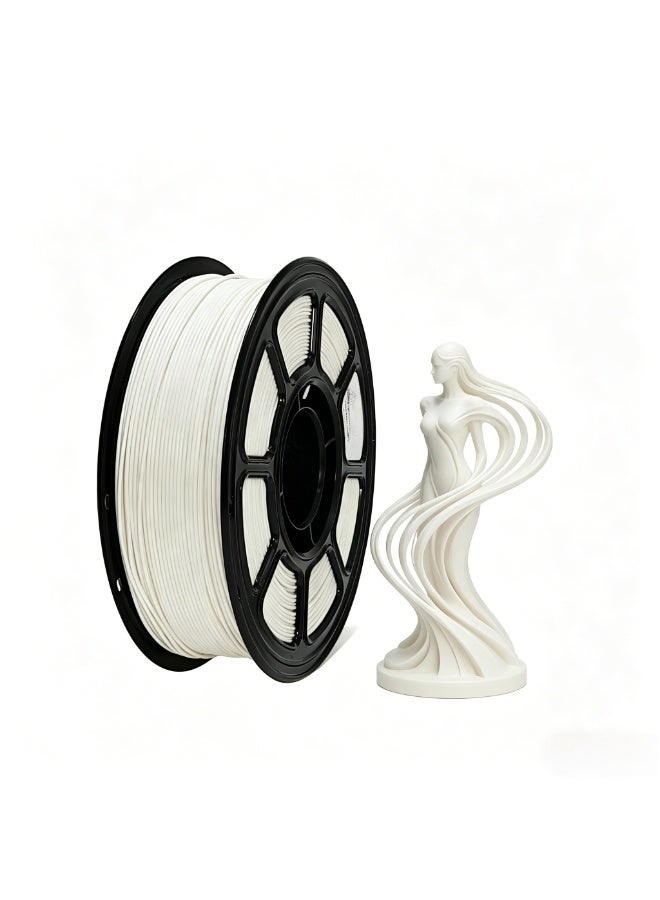خيط PLA أبيض 1.75 مم، خيط PLA للطباعة ثلاثية الأبعاد، خيط عالي السرعة، دقة أبعاد +/-0.02 مم، متوافق مع معظم طابعات FDM ثلاثية الأبعاد، خيط PLA أبيض - 1 كجم - Image 2
