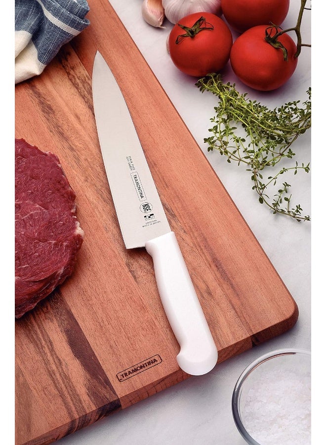 ترامونتينا سكين مطبخ برازيلي، شفرة 20 سم، ستانلس ستيل – أبيض - Image 2