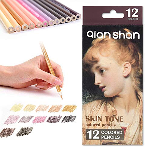 qianshan 12 Skin Tones Colored Pencils Oil Based Pre-sharpened Drawing Pencils for Beginner Artist Coloring Book Drawing Sketching Art Project - Portrait Set - Image 1