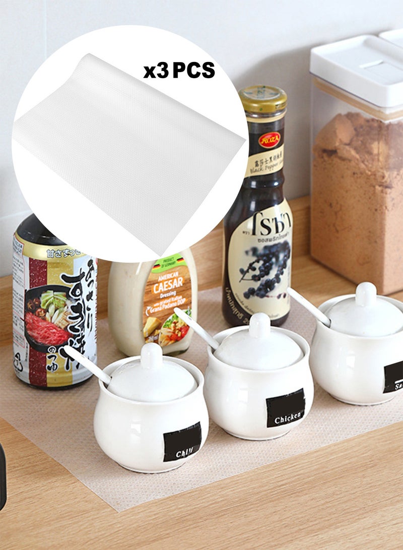 Sharpdo 3-Piece EVA Thickened Transparent Drawer Pads - Waterproof, Oil & Slip Resistant, Easy Cut-to-Fit Design - Image 1