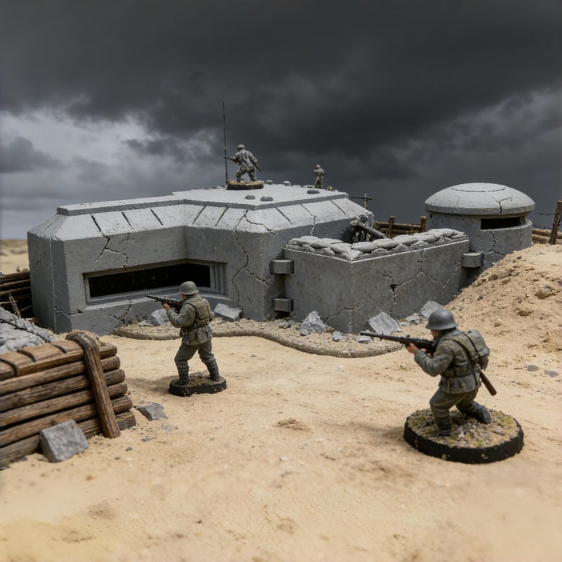 28mm Fortress Model Terrain For Bolt Action Wargames Diorama - Image 3