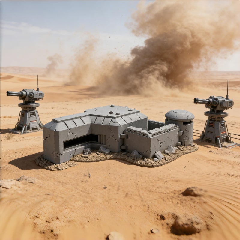 28mm Fortress Model Terrain For Bolt Action Wargames Diorama - Image 5