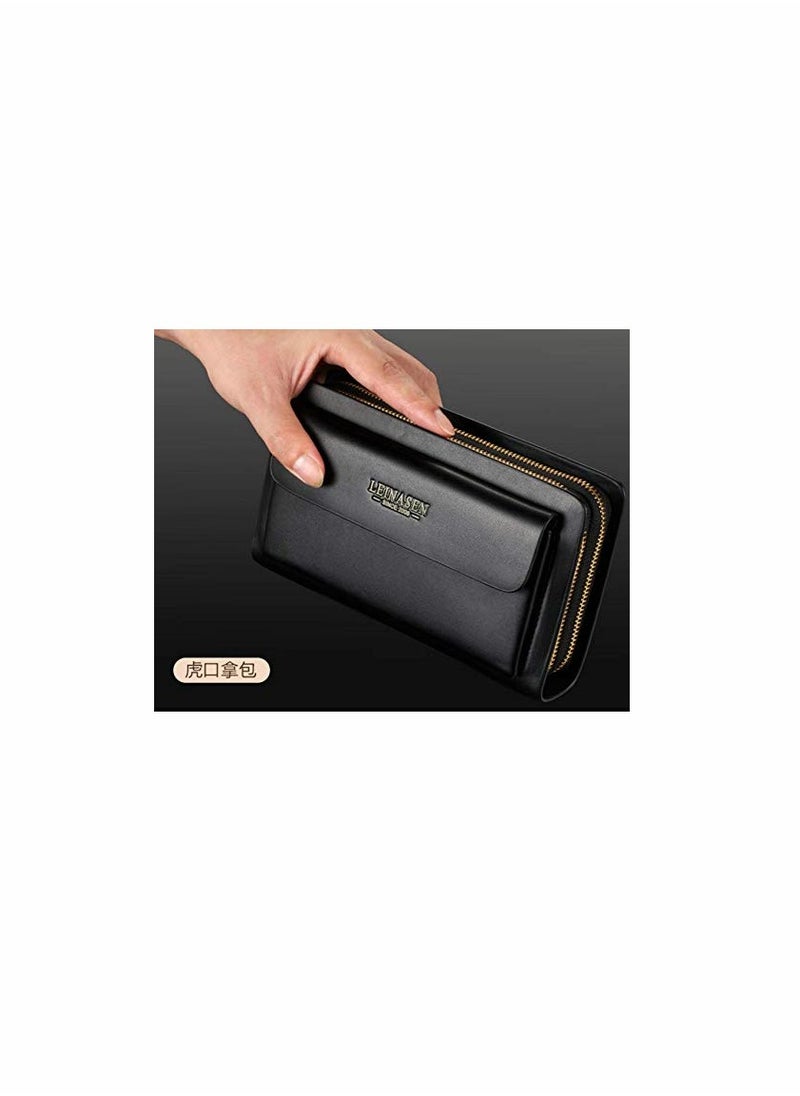 KASTWAVE - Pure leather large capacity business men's purse - Image 1