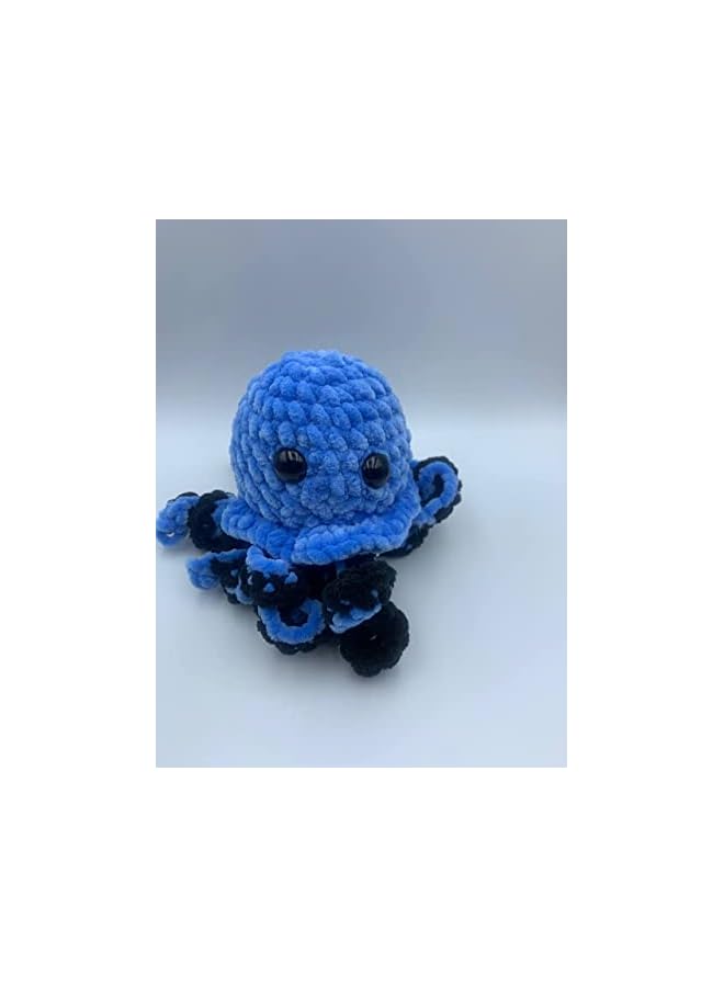 PROMASS toy for babies| Hypoallergenic| Handmade plush stuffed jellyfish toy |Soft Amigurumi toy| (Sky blue) - Image 2