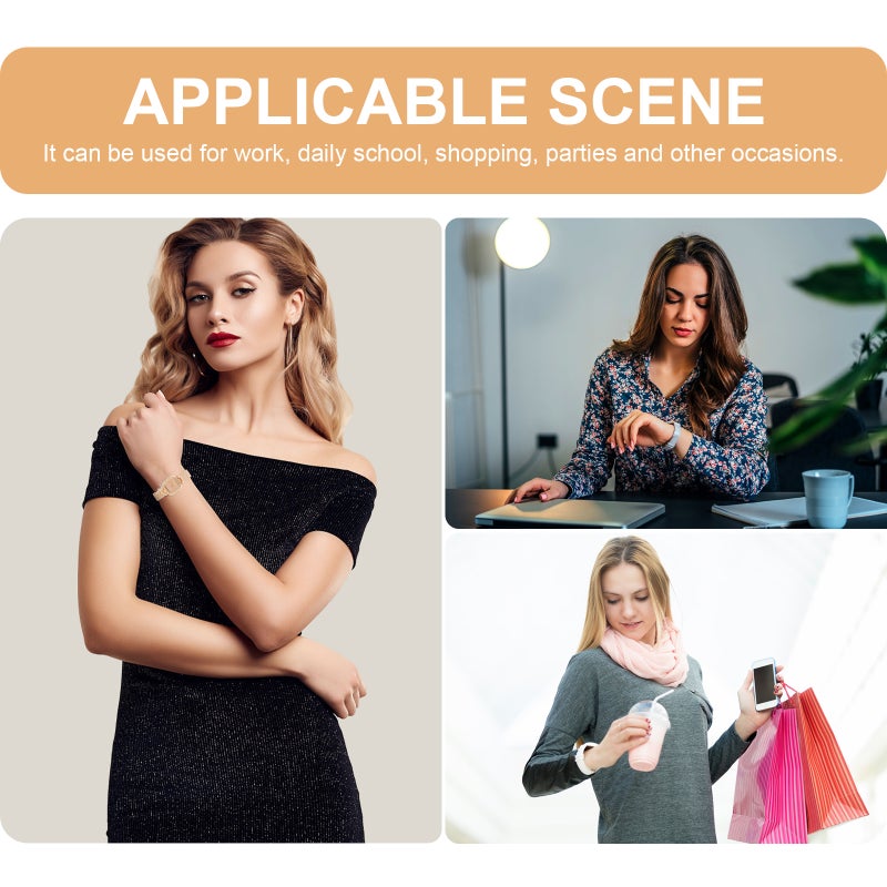 💍 ساعة نسائية أنيقة قابلة للتعديل ومريحة للاستخدام اليومي دقيقة في ضبط الوقت - Image 4