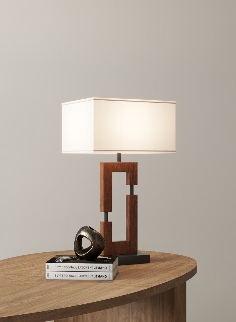 DREAMSIDEA Reddish Brown Table Lamps for Living Room Set of 2, Rustic Vintage Bedside Lamp for Bedroom Nightstand Entryway  - Image 3