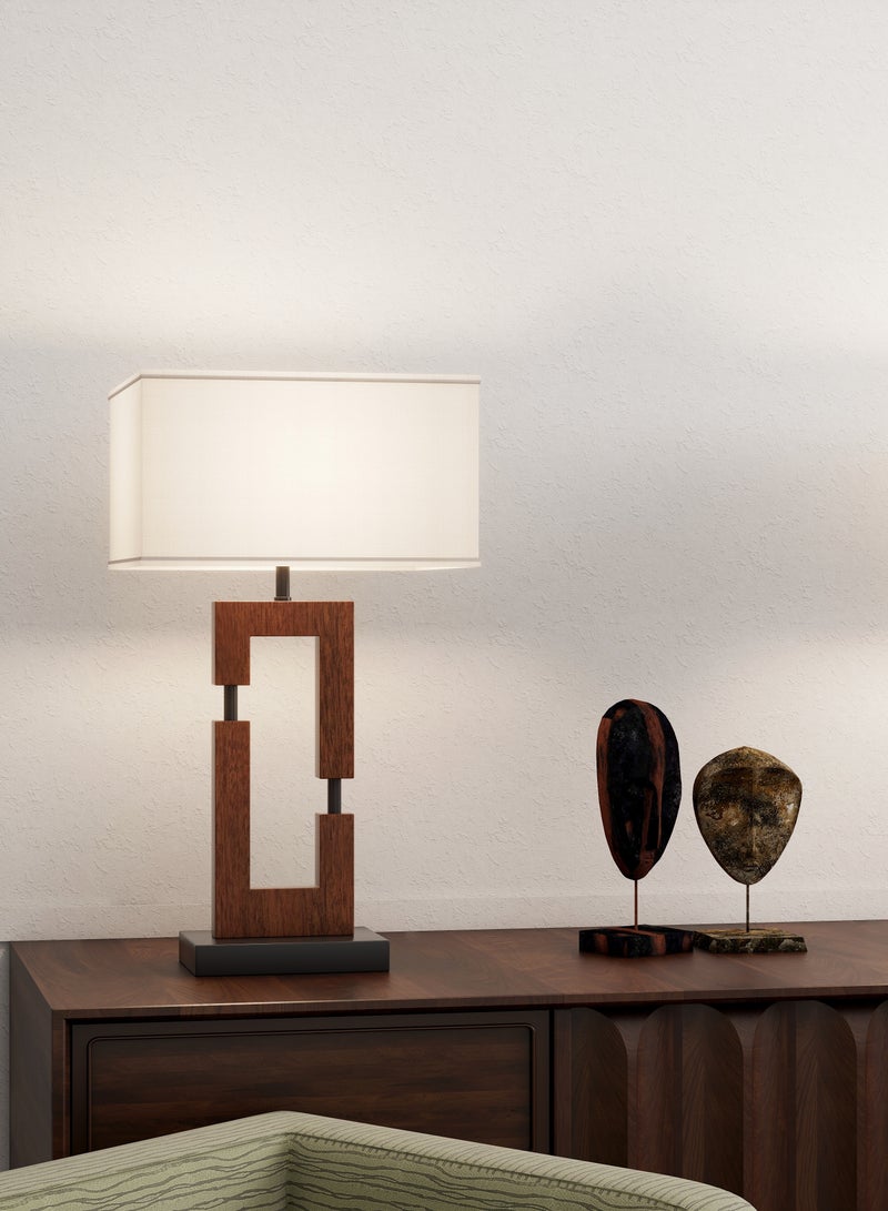 DREAMSIDEA Reddish Brown Table Lamps for Living Room Set of 2, Rustic Vintage Bedside Lamp for Bedroom Nightstand Entryway  - Image 5