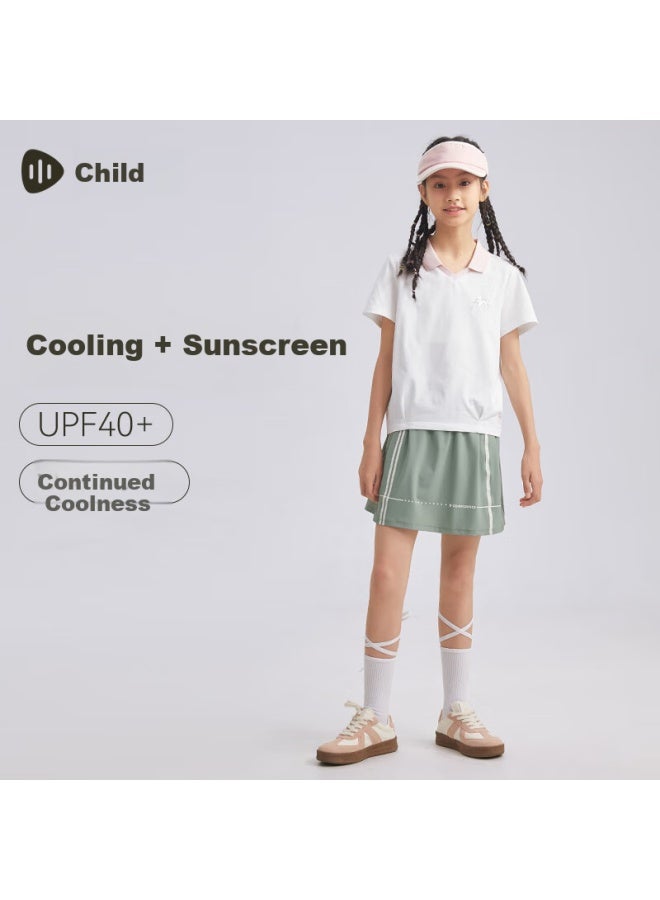 Souhait Girls' Sun Protection Shorts Summer Cool Skirt Pants Children'S Trousers Truffle Green 160 - Image 2