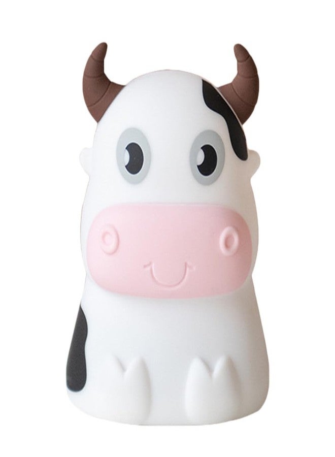 DOITOOL Cow Night Light Silicone Baby Night Lamp Cartoon Nursery Light Tabletop Bedside Lamp for Kids Room Decor Nursery Birthday Gift - Image 1