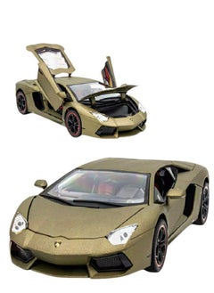 die cast 1:18 Lamborghini Aventador LP 700-4, Luxury Car Alloy Metal Pull Back Die-Cast Car Scale Model Pullback, with Sound Light Mini Auto Toy - Best Gifts For Collectables Cars (Khaki)  - Image 1