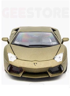 die cast 1:18 Lamborghini Aventador LP 700-4, Luxury Car Alloy Metal Pull Back Die-Cast Car Scale Model Pullback, with Sound Light Mini Auto Toy - Best Gifts For Collectables Cars (Khaki)  - Image 4
