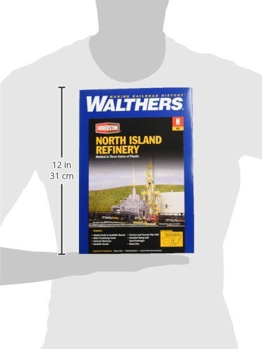 Walthers Cornerstone N Scale Model North Island Oil Refinery Kit, 8-1/16 x 5" 20.5 x 12.7cm, (933-3219) - Image 2